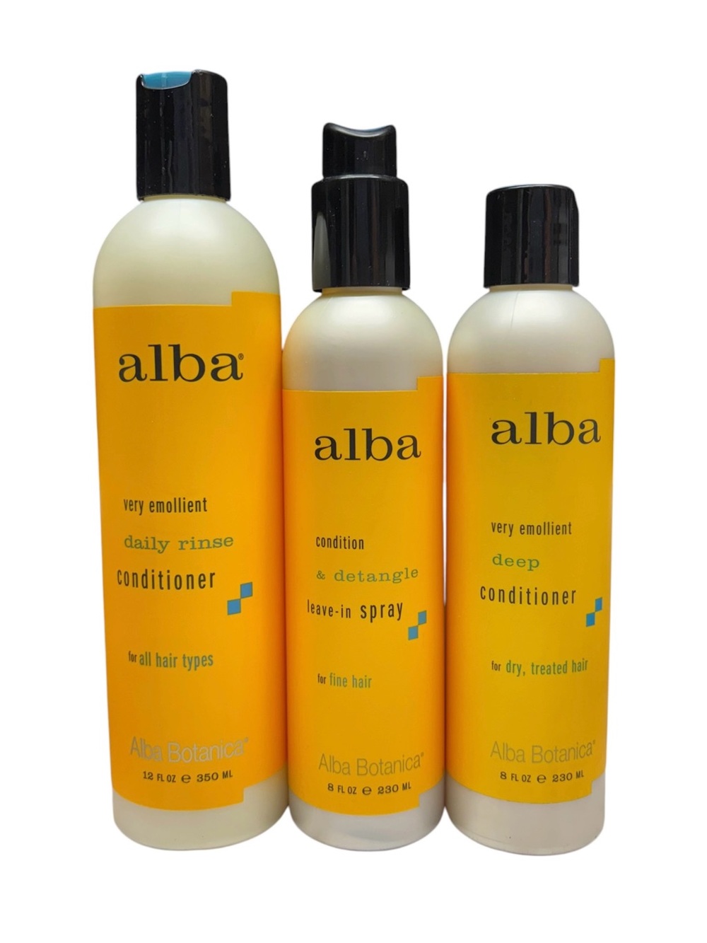 Alba Very Emollient Daily Rinse Conditioner & Deep Conditioner + Detangler